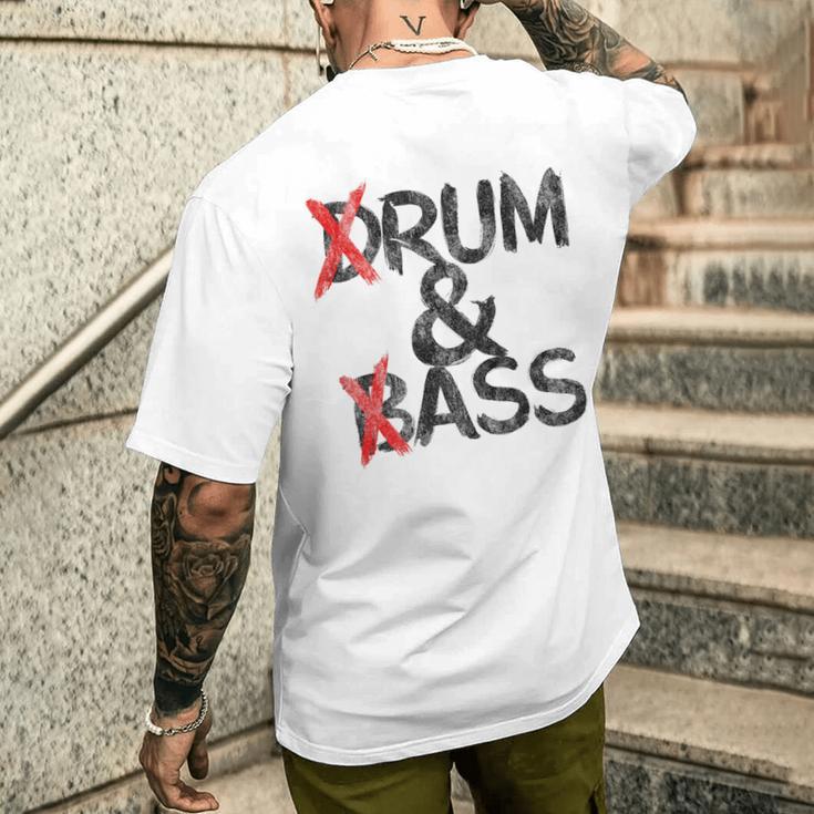 Drum And Bass Rum & Assintage Gray T-Shirt mit Rückendruck Geschenke für Ihn