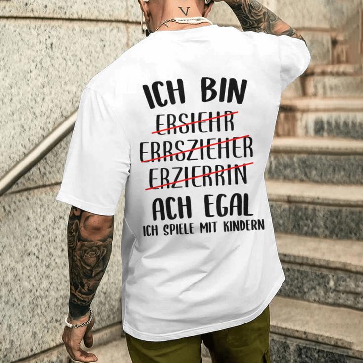 Educator With Slogan T-Shirt mit Rückendruck Geschenke für Ihn