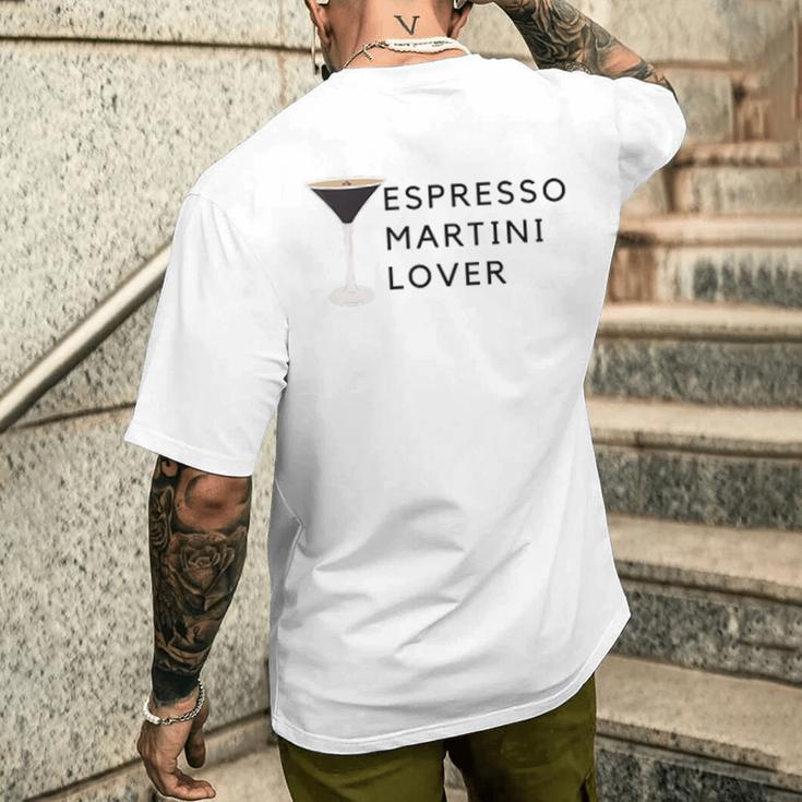 Espresso Martini Lover Statement T-Shirt mit Rückendruck Geschenke für Ihn