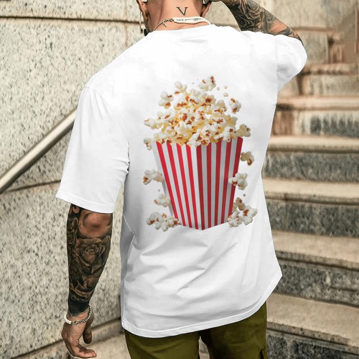 Fancy Dress & Carnival Retro Popcorn Costume Blue T-Shirt mit Rückendruck Geschenke für Ihn