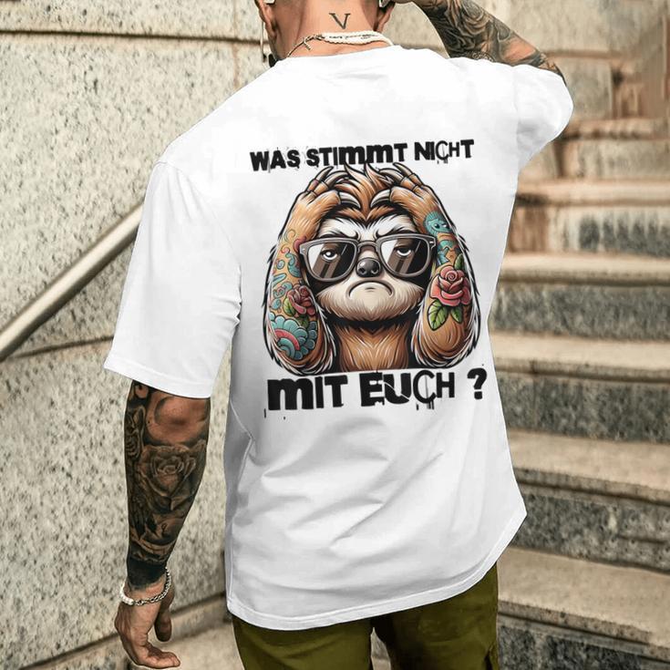 Ich Hasse Menschen Was Stimmt Denn Mit Dir Nicht T-Shirt mit Rückendruck Geschenke für Ihn