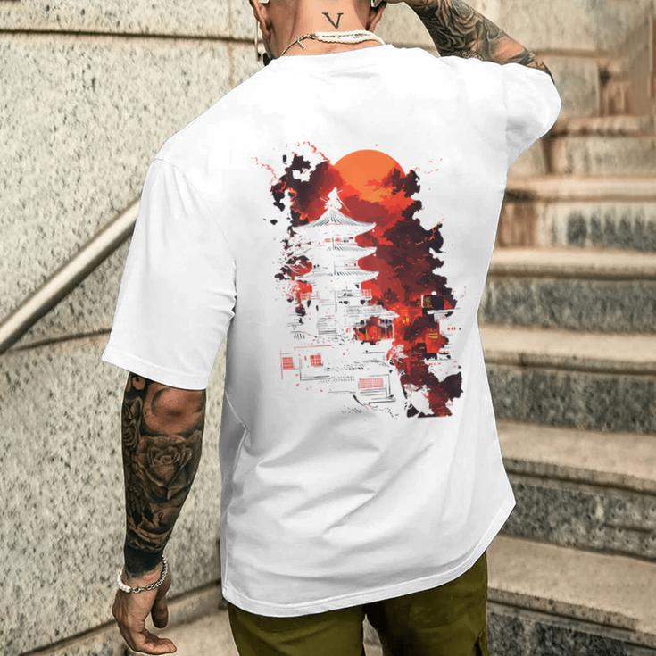 Japanischer Ninja Backprint T-Shirt mit Rückendruck Geschenke für Ihn