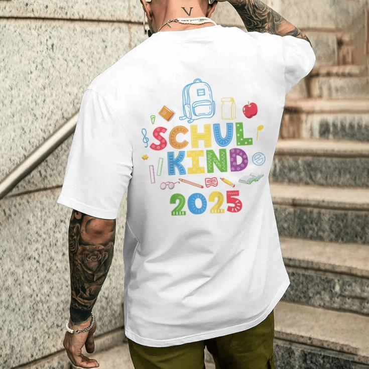 Kinder Einschulung 2025 Schulkind 2025 T-Shirt mit Rückendruck Geschenke für Ihn