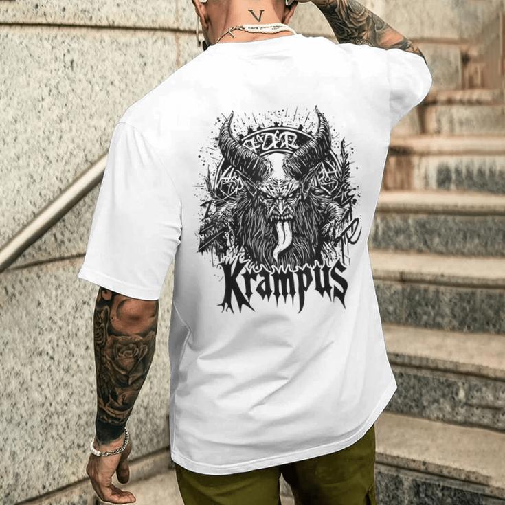 Kramperl Perchten Knecht Ruprecht Christmas Demon Krampus Gray T-Shirt mit Rückendruck Geschenke für Ihn