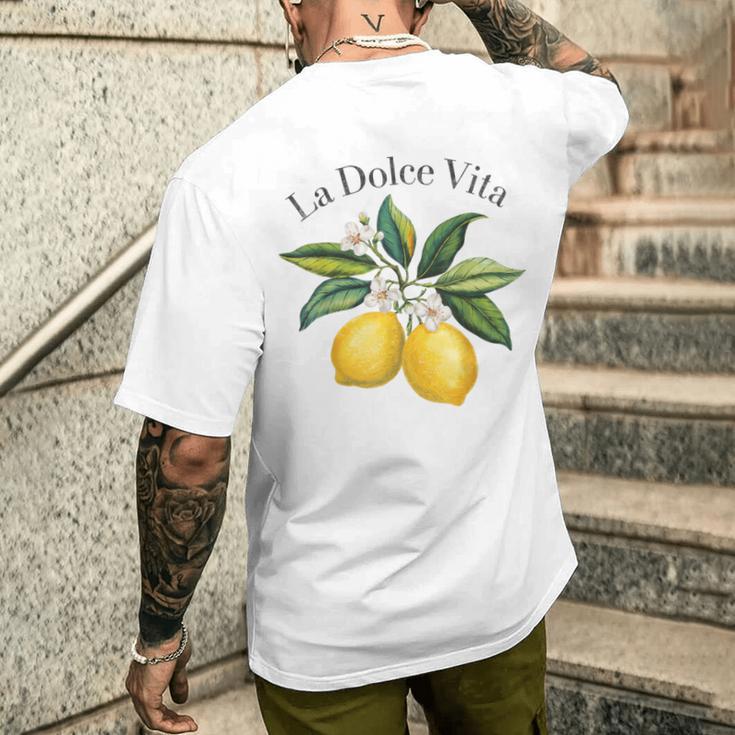 La Dolceita Lemon Italian Summer Limoncello Amalfi Coast T-Shirt mit Rückendruck Geschenke für Ihn