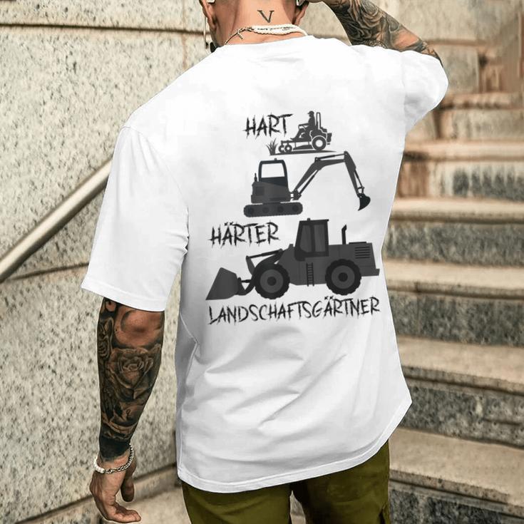 Landscape Gardener Hard Saying Gardener Garden T-Shirt mit Rückendruck Geschenke für Ihn