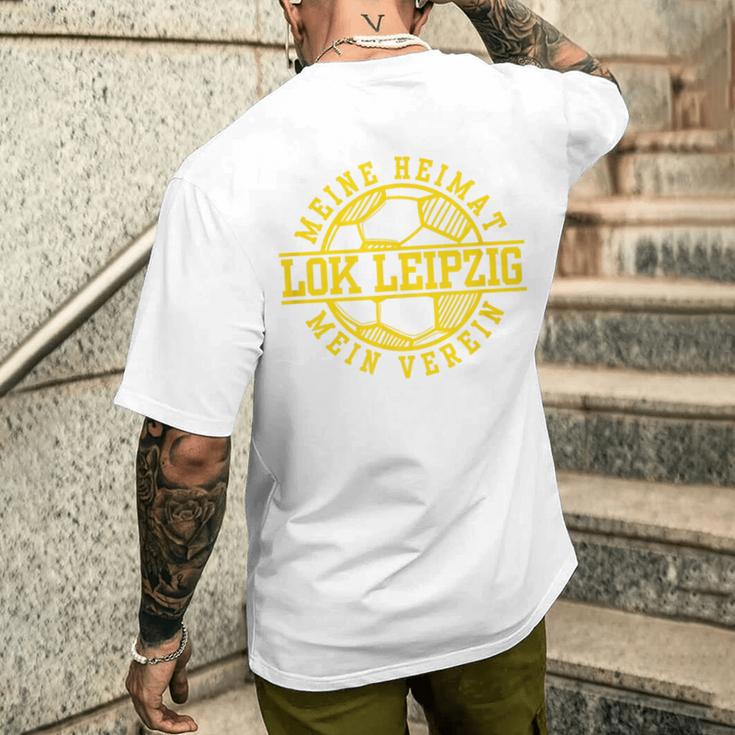 Lok Leipzig Football Kicken Club Fan Heimat Saxony Blue T-Shirt mit Rückendruck Geschenke für Ihn