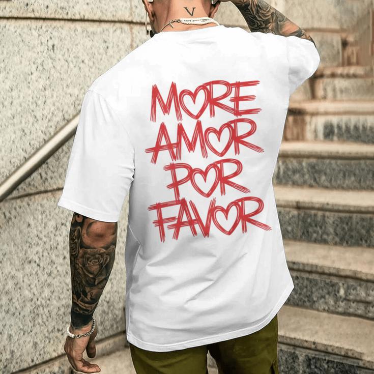 Mehr Amor Por Favor T-Shirt mit Rückendruck Geschenke für Ihn