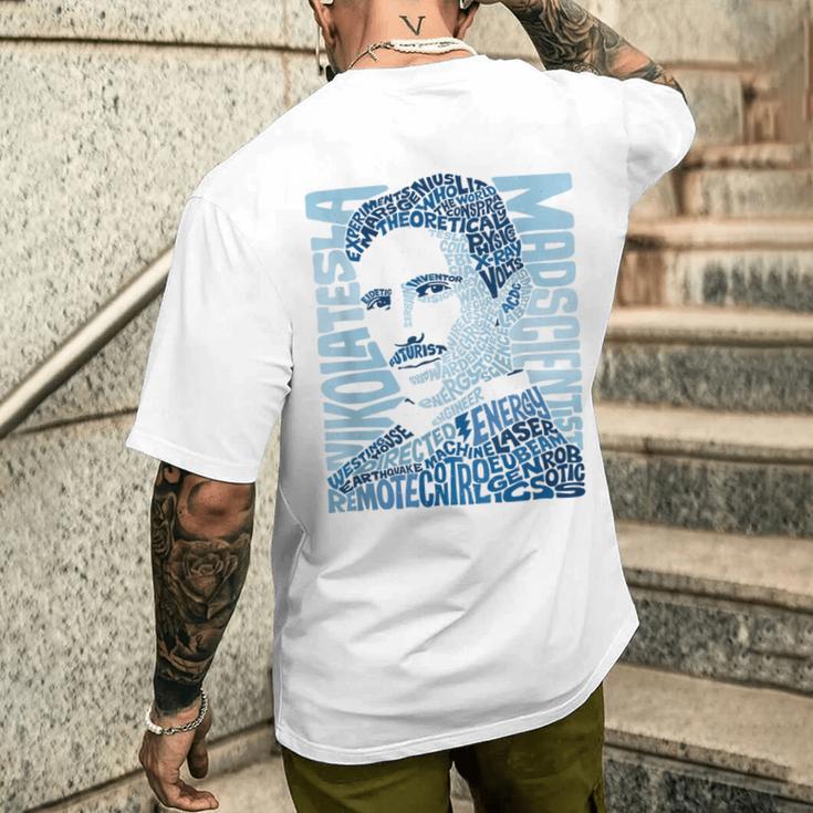 Nikola Tesla Illustration By Glitschika s T-Shirt mit Rückendruck Geschenke für Ihn