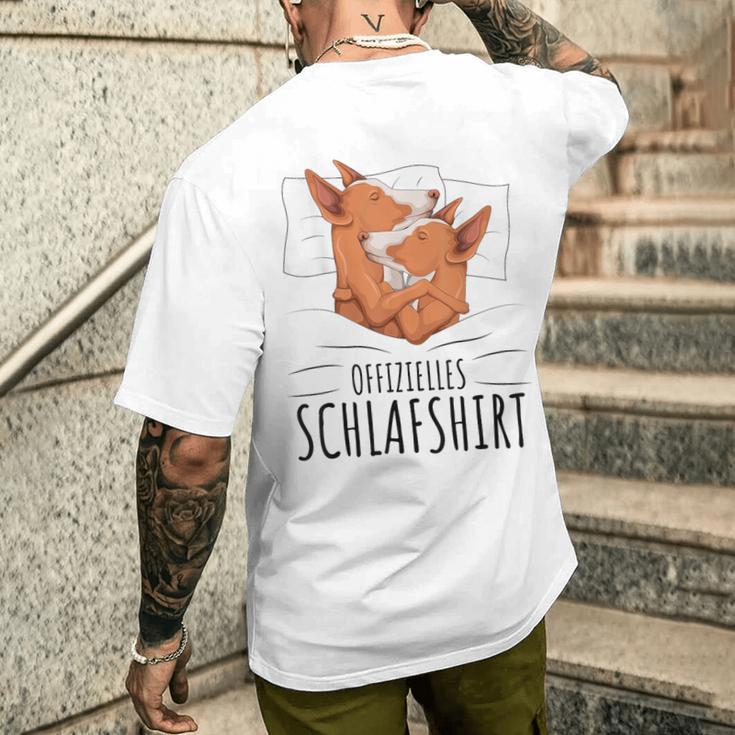 Official Podenco Ibicenco Dog Sleep T-Shirt mit Rückendruck Geschenke für Ihn