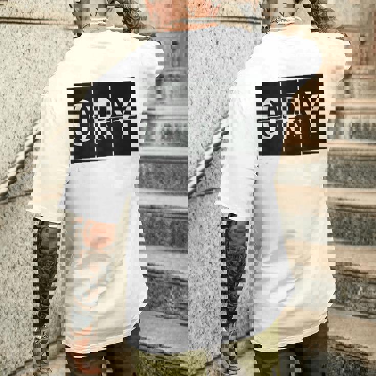 Ory Paris Fr Frankreich Retro Weltreise Flughafen Code T-Shirt mit Rückendruck Geschenke für Ihn