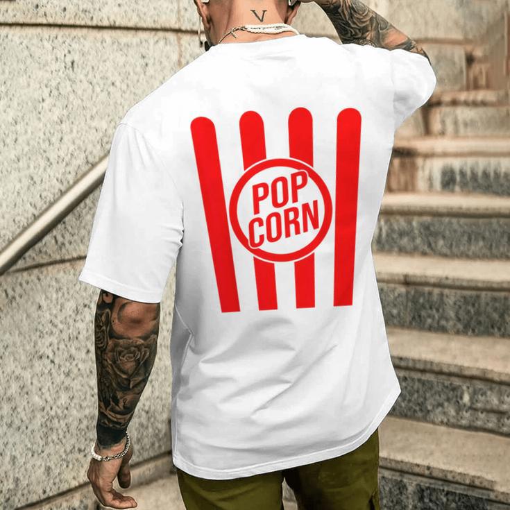 Retro Popcorn Costume For Carnival Fancy Dress T-Shirt mit Rückendruck Geschenke für Ihn