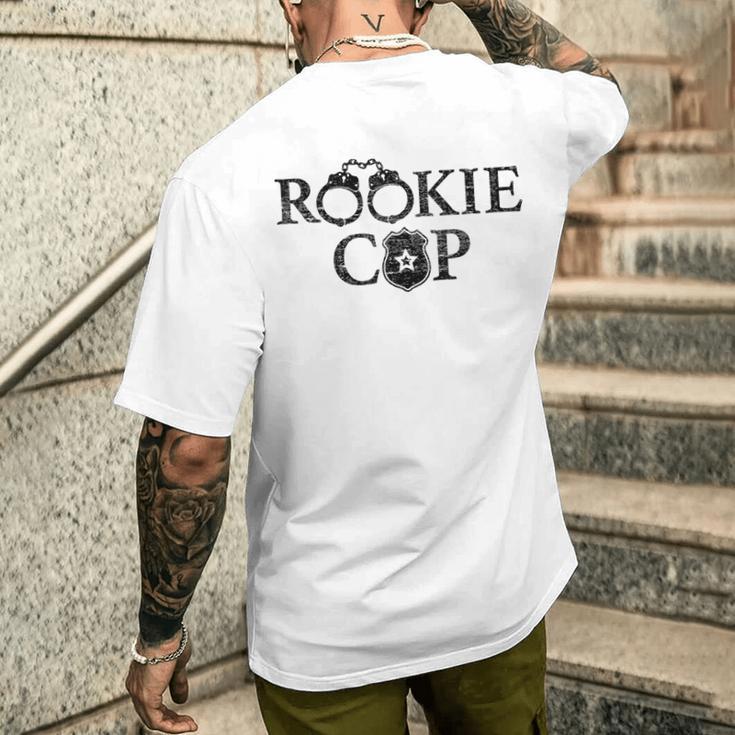 Rookie Novelty Rookie Cop Police Gray T-Shirt mit Rückendruck Geschenke für Ihn