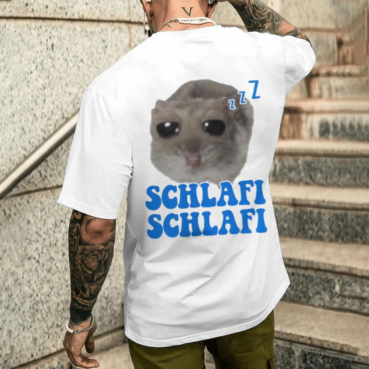 Sleep Sad Hamster Sleep Meme Sleeping Hamsti T-Shirt mit Rückendruck Geschenke für Ihn