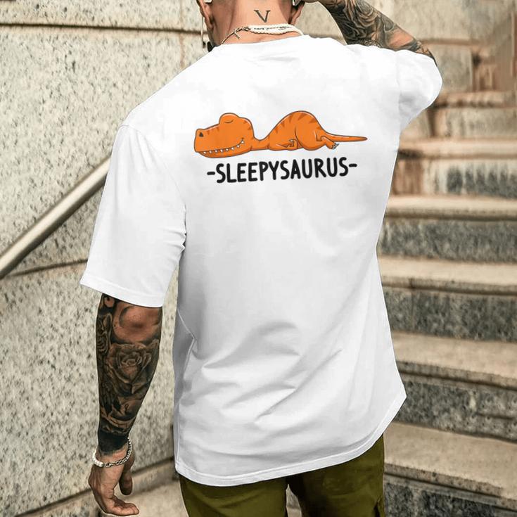 Sleepysaurus Schlaf Schlafanzug Nachthemd Dinosaurier T-Shirt mit Rückendruck Geschenke für Ihn