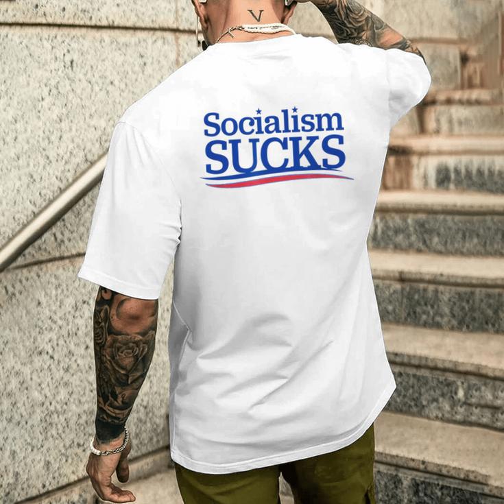 Socialism Sucks S T-Shirt mit Rückendruck Geschenke für Ihn