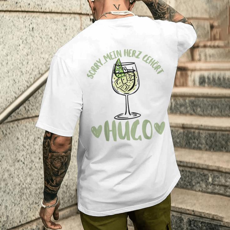 Summer Mein Herz Gehört Hugo Spritz Sekt Elderblüte Wein Gray T-Shirt mit Rückendruck Geschenke für Ihn