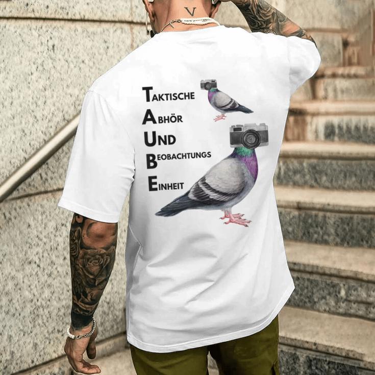 Taube Meme T-Shirt mit Rückendruck Geschenke für Ihn