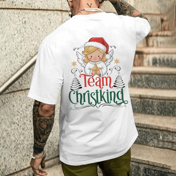 Team Christkind Christmas Eve Family Costume T-Shirt mit Rückendruck Geschenke für Ihn