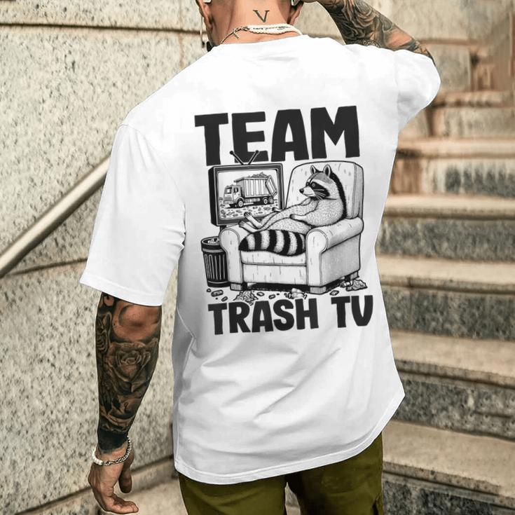 Team Trash Tv Raccoon Gray T-Shirt mit Rückendruck Geschenke für Ihn