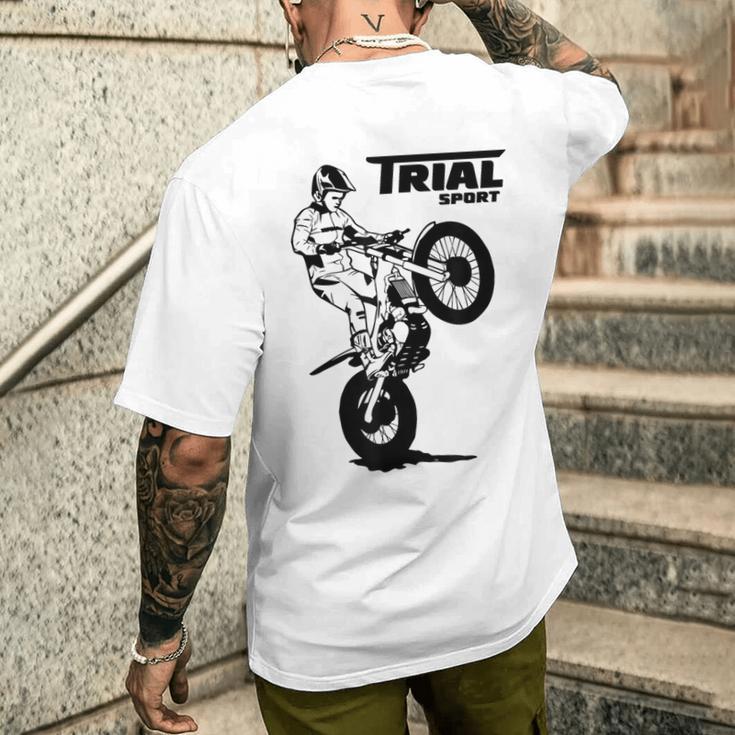 Trial Motorcycle Trial Rider Moto Trial T-Shirt mit Rückendruck Geschenke für Ihn