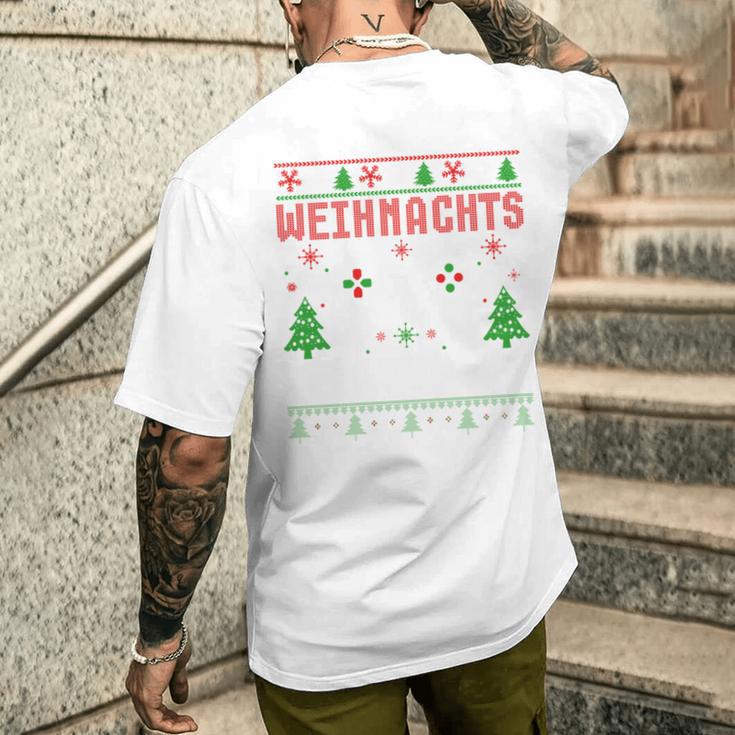 Ugly Christmas Sweater Gamer Gaming T-Shirt mit Rückendruck Geschenke für Ihn