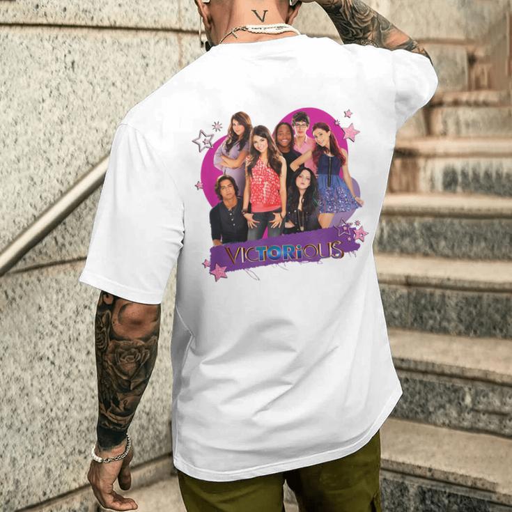 Victorious Main Cast Lovely Group Shot Gray T-Shirt mit Rückendruck Geschenke für Ihn