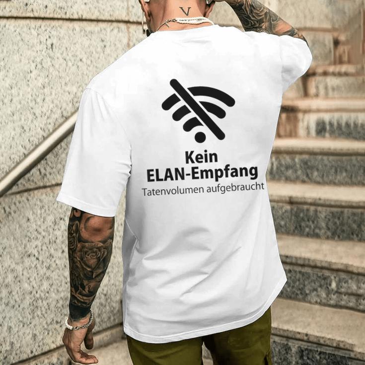 Wifi Mobile Phone Kein Elan Empfang Tatenvol S T-Shirt mit Rückendruck Geschenke für Ihn