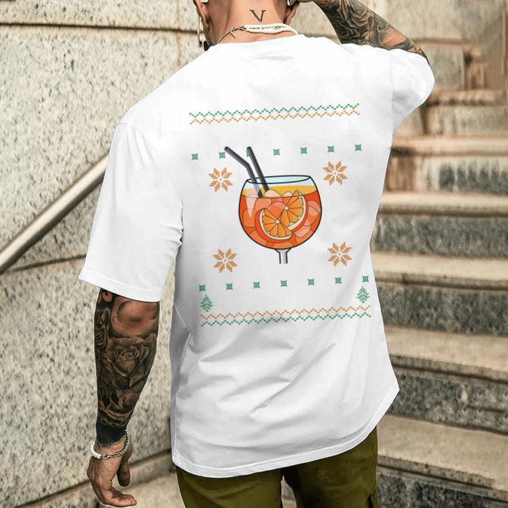 They See Me Aperollin' X Merry Spritzmas Xmas Christmas Long-Sleeved T-Shirt mit Rückendruck Geschenke für Ihn