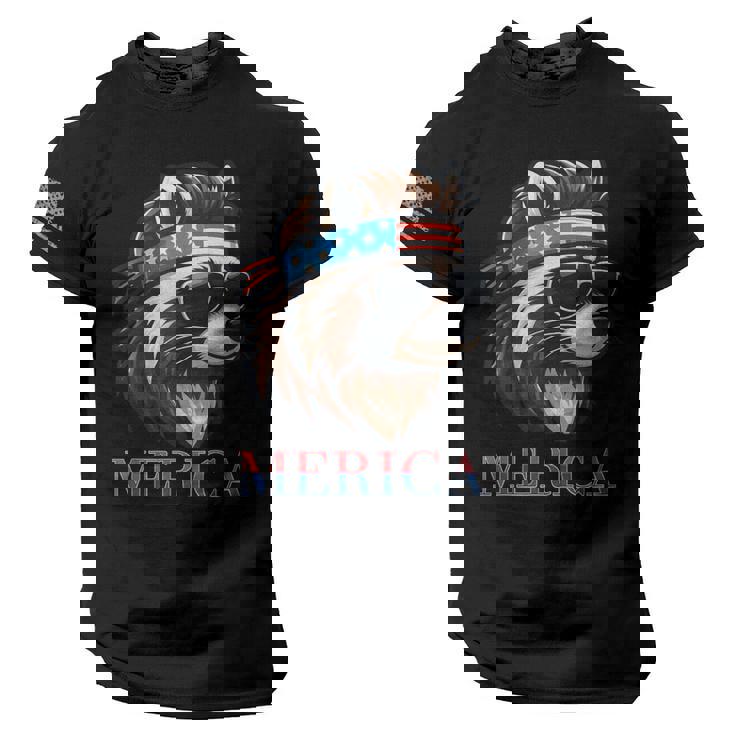 Raccoon Vintage Flag Men's Tee - Patriotic USA Sleeve Design
