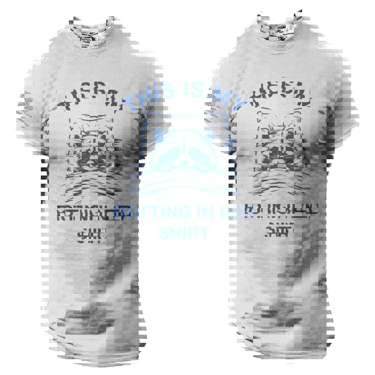 Raccoon Sarcastic Men’s T-Shirt - American Flag Sleeve Design