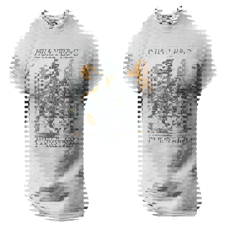 Raccoon Western USA Flag T-Shirt - Cowboy/Cowgirl Style for Men & Women