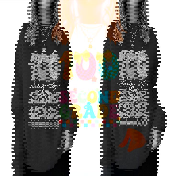 100 Days Of Second Grade 100Th Day Of School 2Nd Grade Women Sweatshirt