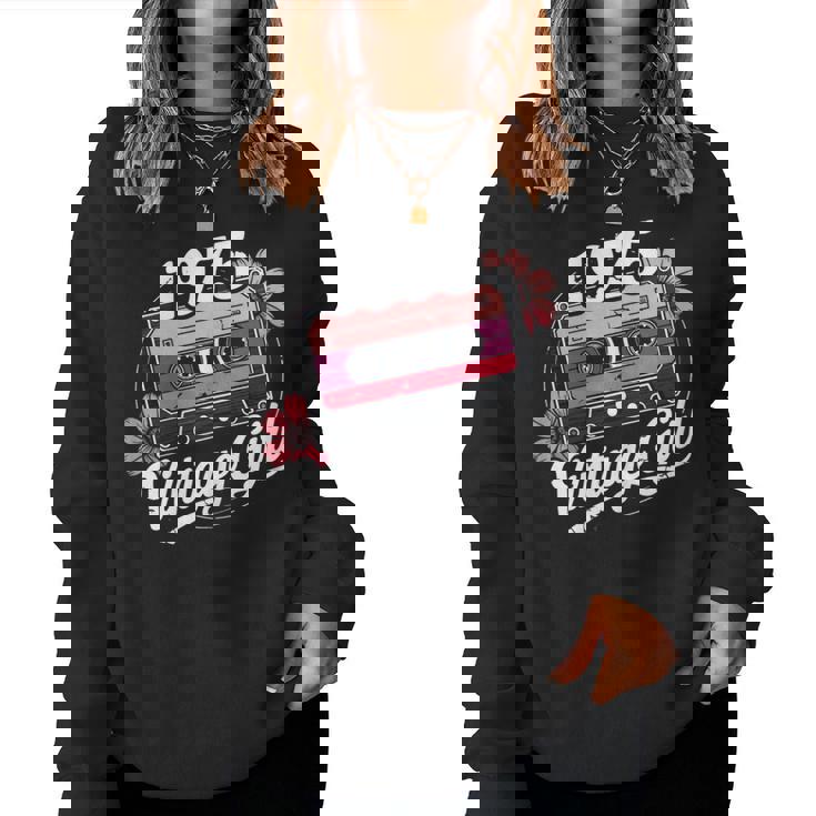 50 Años Intage 1975 Cumpleaños 50 Retro 1975 Sudadera Mujer