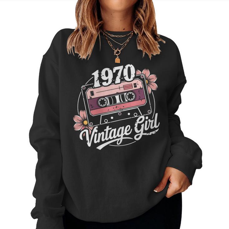 55 Años Intage 1970 Cumpleaños 55 Retro 1970 Sudadera Mujer