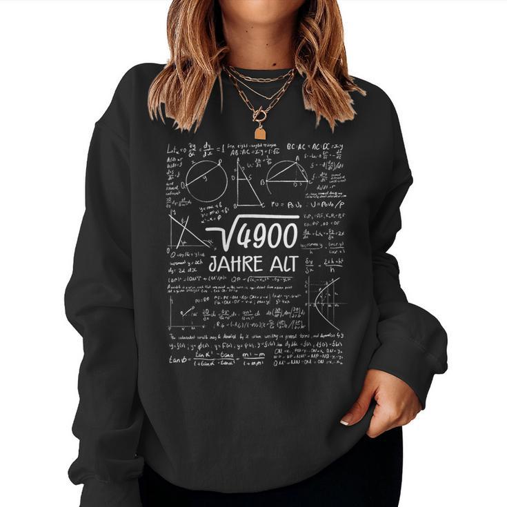 70Th Birthday Woman Man Root 4900 70 Years Sweatshirt Frauen