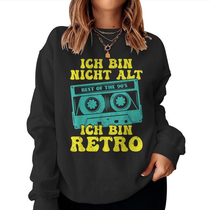 90S Outfit Women's Ninetties Theme Party Cassette S Sweatshirt Frauen