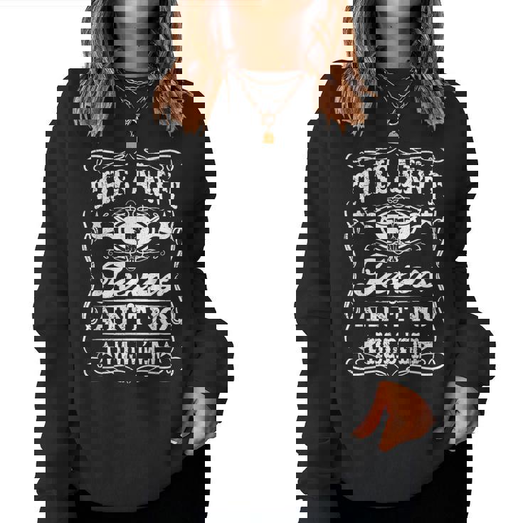 This Ain’T Texas Cowgirl Queen Bee Silhouette Texas Holdem Women Sweatshirt