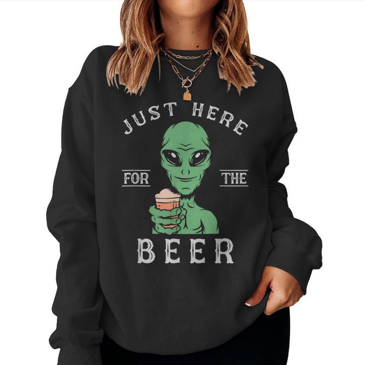 Alien And Beer Party Costume Sweatshirt Frauen