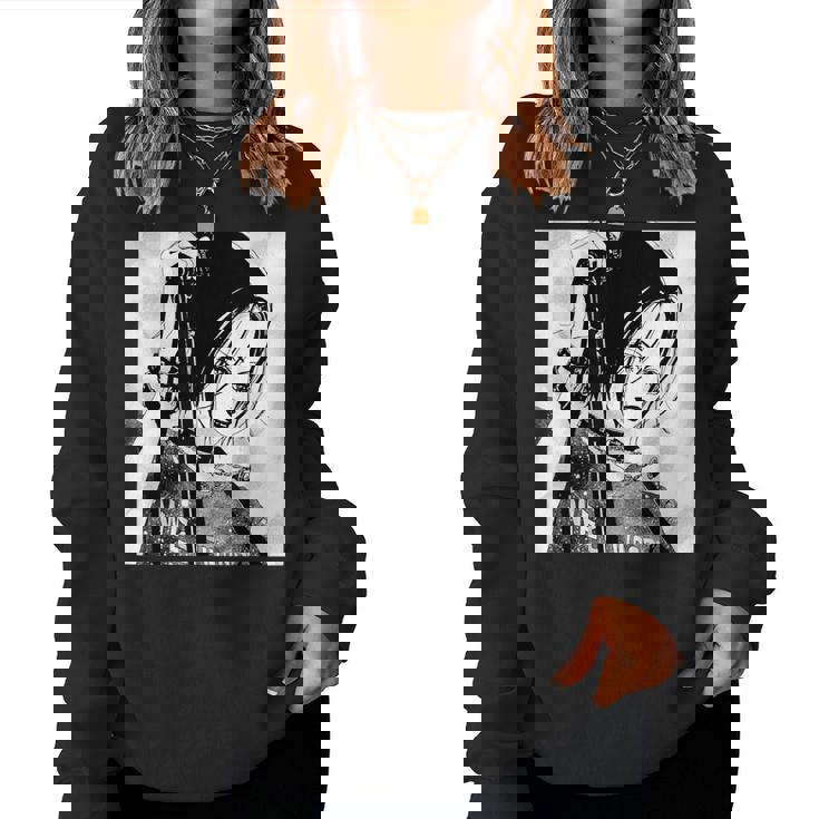 Anime Gothic Girl Aesthetic Soft Grunge Waifu Japanese Otaku Women Sweatshirt