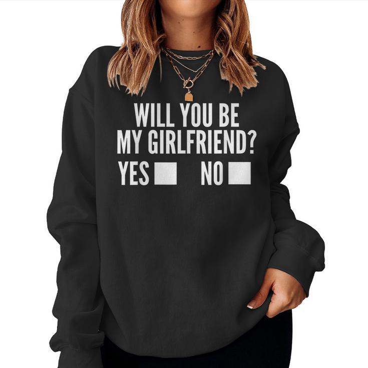 Ask Her Will You Be My Girlfriend Cutealentine's Day Sweatshirt Frauen