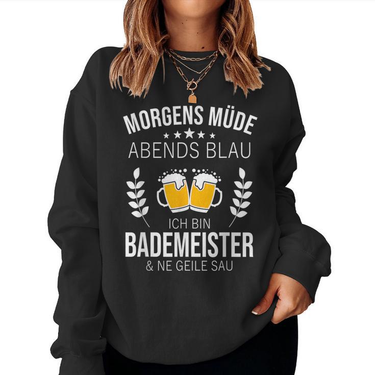 Bademeister Idea Swimming Pool Beer Sayings S Sweatshirt Frauen