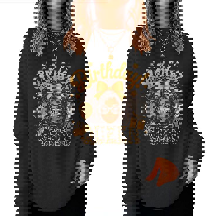 Birthday Queen Black Woman Afro Girl Afrocentric Birthday Women Sweatshirt