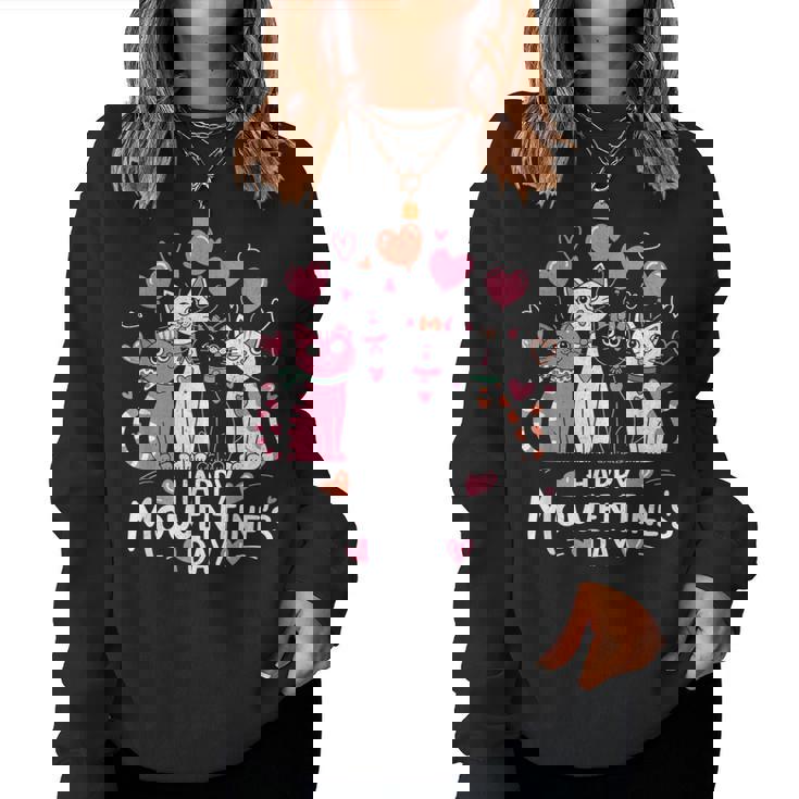 Cat Lover Kitten Happy Valentine Day Kid Women Sweatshirt