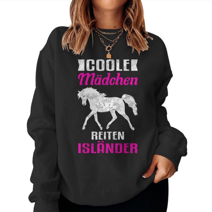 Cool Girls Riding Icelandic Horse Sweatshirt Frauen