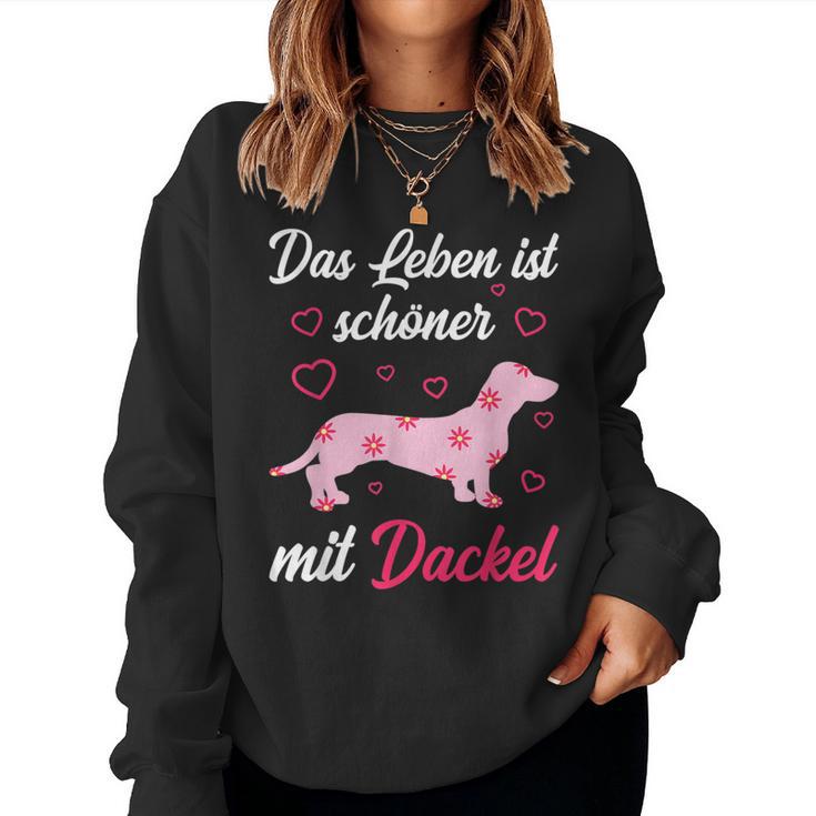 Dachshund Dog Girl Lady Sweatshirt Frauen