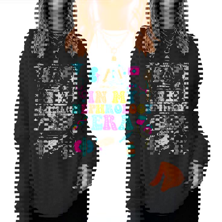 In My Dialysis Tech Era Groovy Retro Nephrology Technician Women Sweatshirt