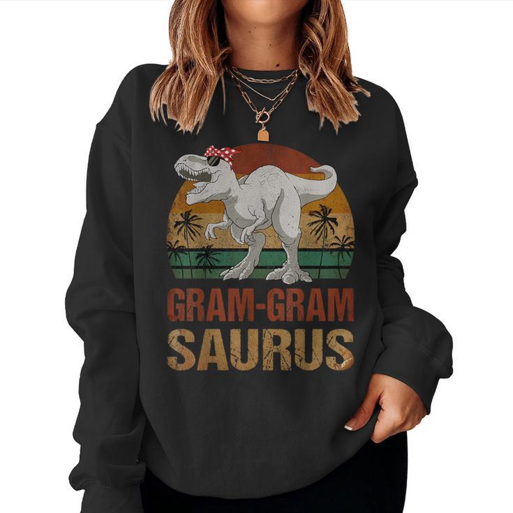 Dinosaur Gram-Gram Saurus Vintage Mother's Day Women Sweatshirt