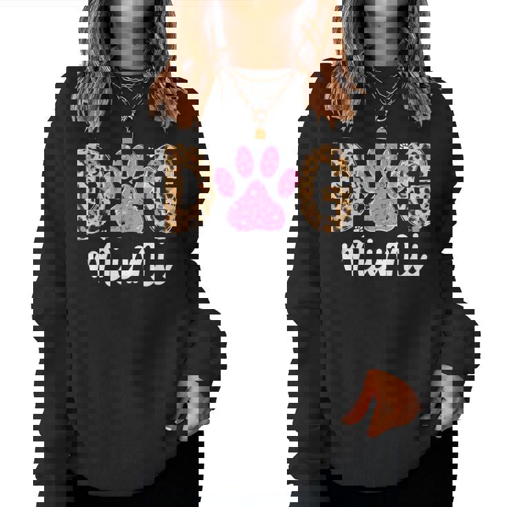 Dog Mimi Dog Lover Mimi Grandma Leopard Women Sweatshirt