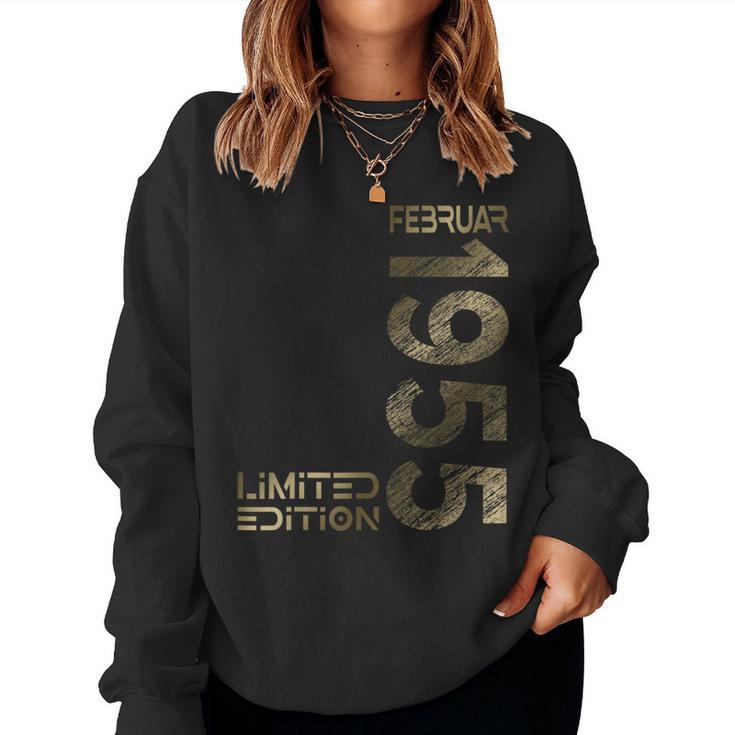 February 1955 Man Woman 70Th Birthday Limited Edition Sweatshirt Frauen